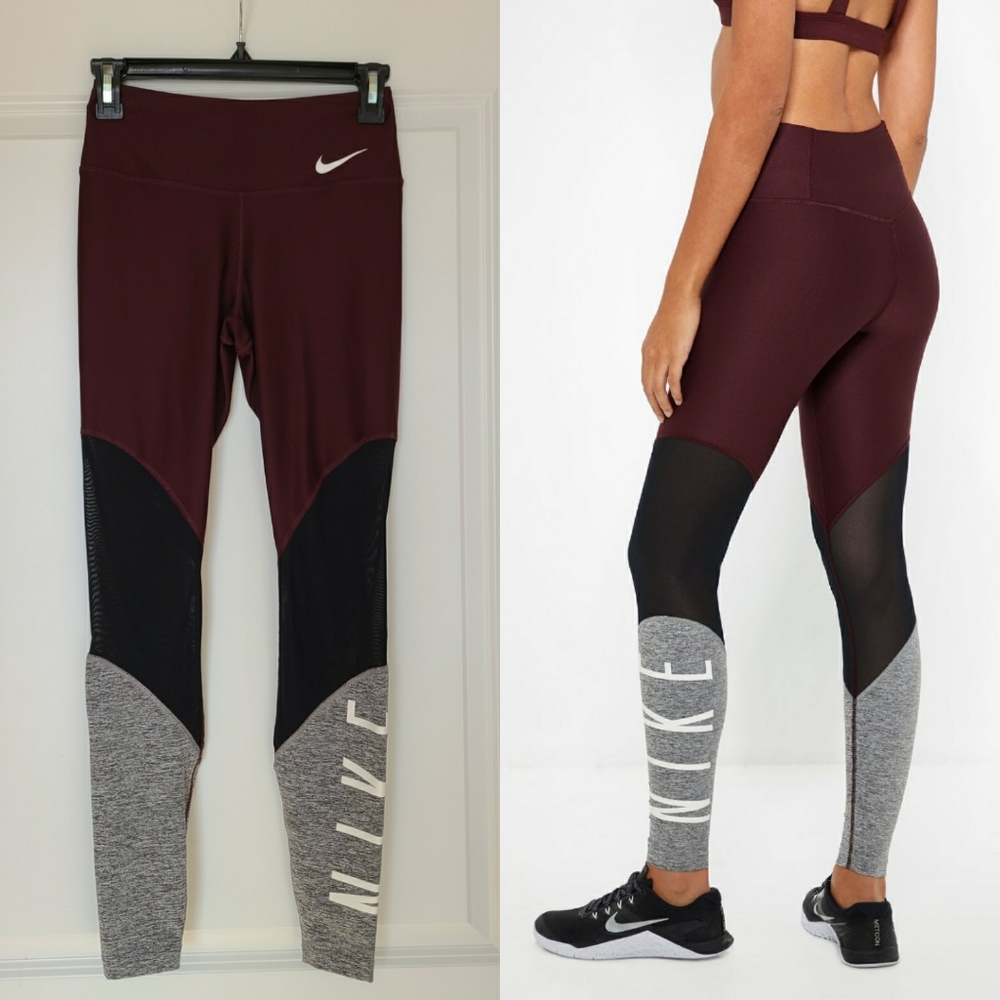 Nike Mid-Rise Mesh Training Tights

- XS